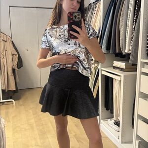 Black sparkly skirt perfect for a holiday party